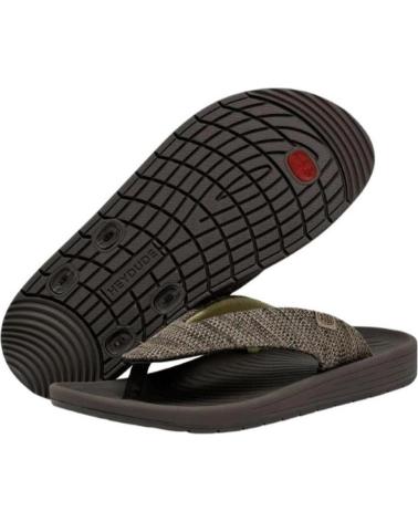 Chanclas de Hombre HEY DUDE MILO MARRON