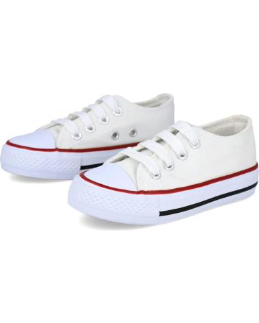 Sportivo per Bambina e Bambino L&R SHOES LR SHOES TO-326 ZAPATILLAS LONA NINOS BLANCO