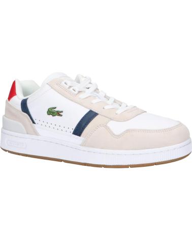 Zapatillas deporte de Hombre LACOSTE 40SMA0048 T-CLIP 407 WHT-NVY-RED