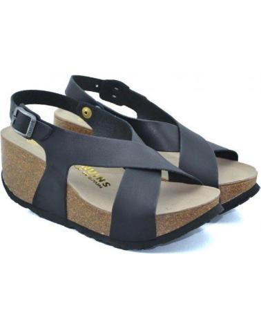 Sandalias de Mujer GENUINS NIZA LEATHER BLACK NEGRO