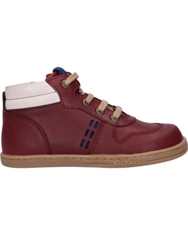 Stivali per Bambina e Bambino KICKERS 829890 TACKFLO 182 BORDEAUX BLANC BLEU