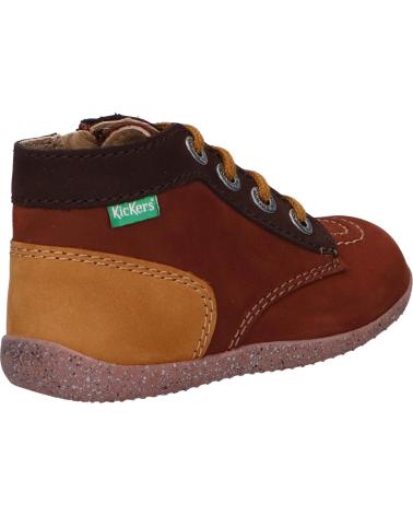 Botines de Niña y Niño KICKERS 830281 BONZIP-2 91 MARRON CAMEL TRICOLORE