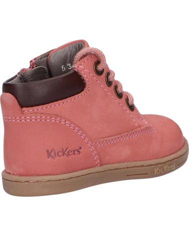 Botins de Menina KICKERS 537938 TACKLAND 131 ROSE CLAIR PERM