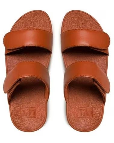 Sandálias de Mulher FITFLOP SANDALIAS FV6 LULU ADJUSTABLE LEATHER SLIDES LIGHTTAN