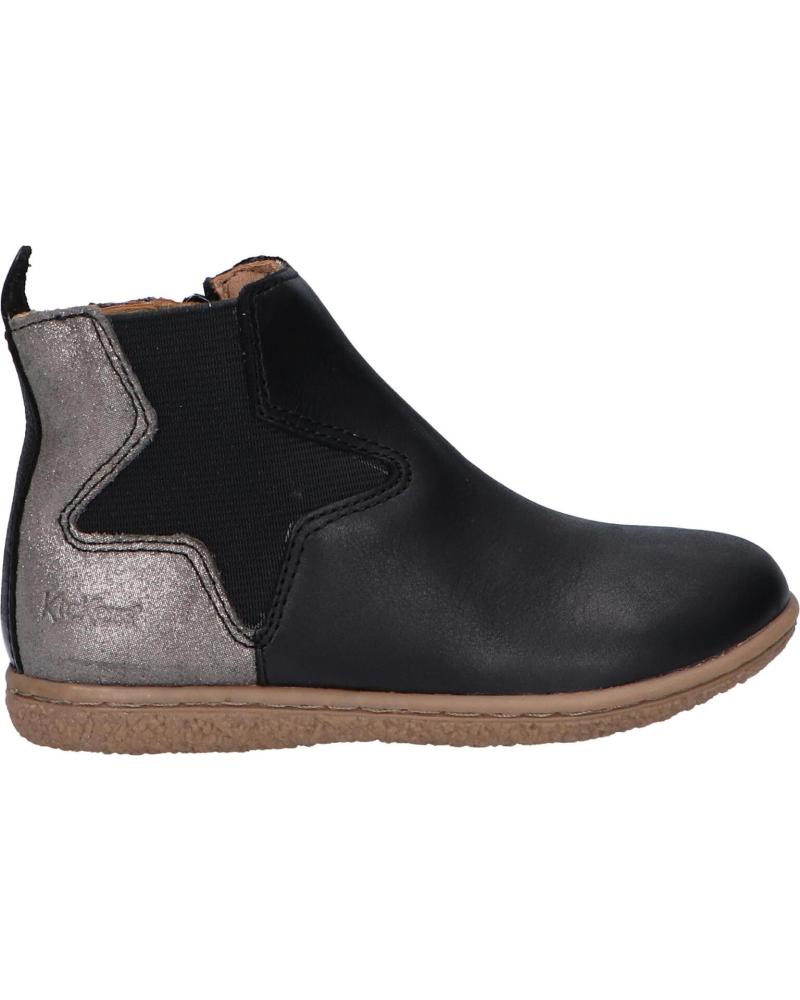 Botas de Niña y Niño KICKERS 744611 VERMILLON 82 NOIR ARGENT METALLISE