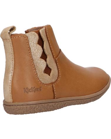 Botas de Menina KICKERS 830080 VETUDI 114 CAMEL OR METALLISE