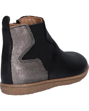 Botas de Niña y Niño KICKERS 744611 VERMILLON 82 NOIR ARGENT METALLISE