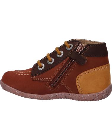 Botines de Niña y Niño KICKERS 830281 BONZIP-2 91 MARRON CAMEL TRICOLORE