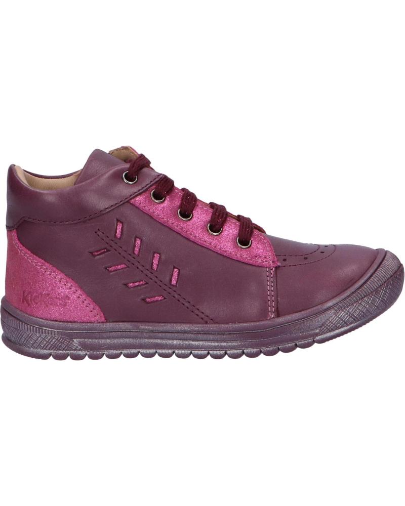 Bottines pour Fille KICKERS 829930 BILOP 143 VIOLET FONCE METALLISE