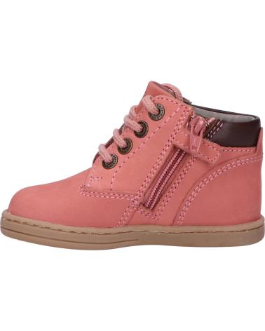 Botins de Menina KICKERS 537938 TACKLAND 131 ROSE CLAIR PERM