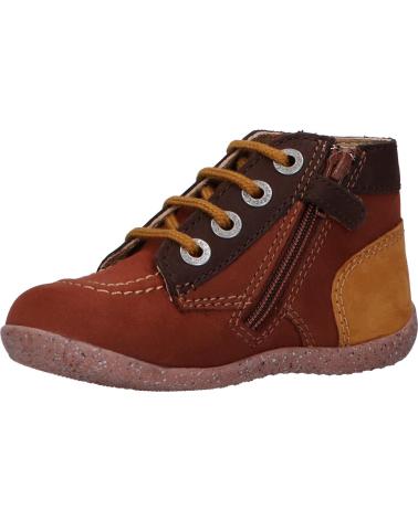 Botines de Niña y Niño KICKERS 830281 BONZIP-2 91 MARRON CAMEL TRICOLORE