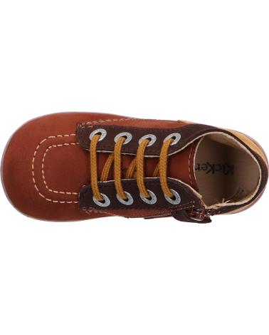 Botines de Niña y Niño KICKERS 830281 BONZIP-2 91 MARRON CAMEL TRICOLORE