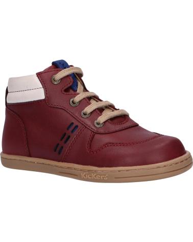 Stivali per Bambina e Bambino KICKERS 829890 TACKFLO 182 BORDEAUX BLANC BLEU