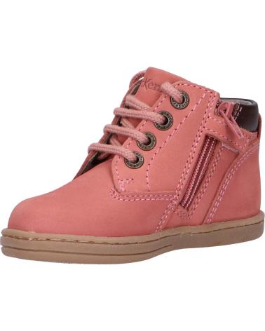Botins de Menina KICKERS 537938 TACKLAND 131 ROSE CLAIR PERM
