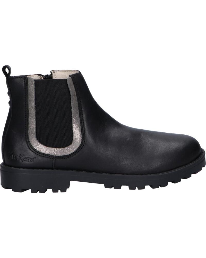 Stivali per Bambina KICKERS 830030 GROOKY 81 NOIR ARGENT
