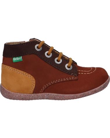 Botines de Niña y Niño KICKERS 830281 BONZIP-2 91 MARRON CAMEL TRICOLORE
