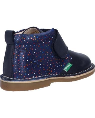 Bottines pour Fille et Garçon KICKERS 829900 TYPTOP 10 MARINE FONCE POIS MULTICO
