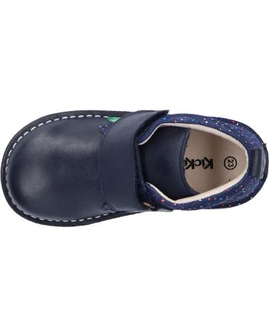 Bottines pour Fille et Garçon KICKERS 829900 TYPTOP 10 MARINE FONCE POIS MULTICO