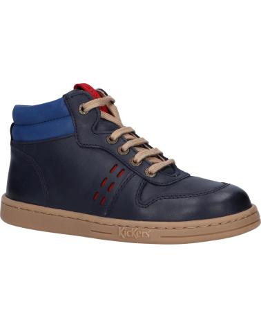 Stivali per Bambina e Bambino KICKERS 829890 TACKFLO 103 MARINE BLEU ROUGE