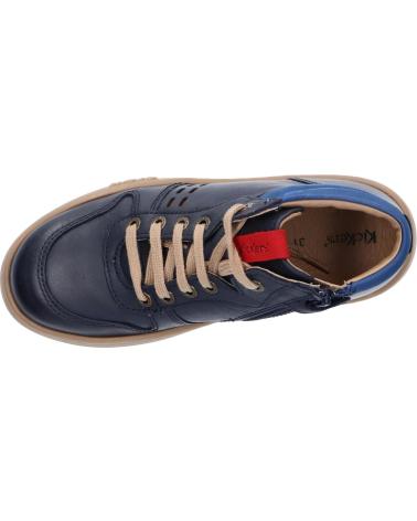 Stivali per Bambina e Bambino KICKERS 829890 TACKFLO 103 MARINE BLEU ROUGE