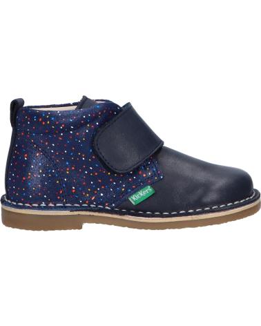 Bottines pour Fille et Garçon KICKERS 829900 TYPTOP 10 MARINE FONCE POIS MULTICO
