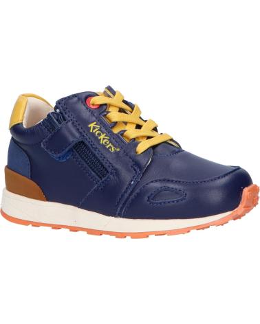 Sportschuhe für Mädchen und Junge KICKERS 829781 DENVER MID 102 MARINE JAUNE