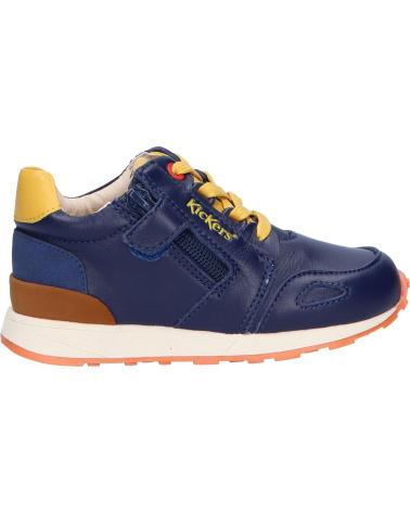 Sportschuhe für Mädchen und Junge KICKERS 829781 DENVER MID 102 MARINE JAUNE