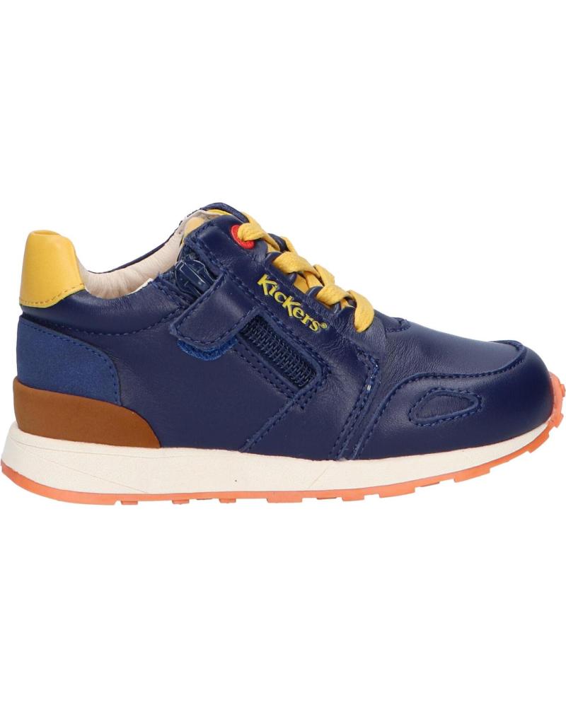Sportschuhe für Mädchen und Junge KICKERS 829781 DENVER MID 102 MARINE JAUNE
