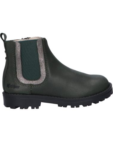 Bottes pour Fille KICKERS 830030 GROOKY 202 KAKI ARGENT