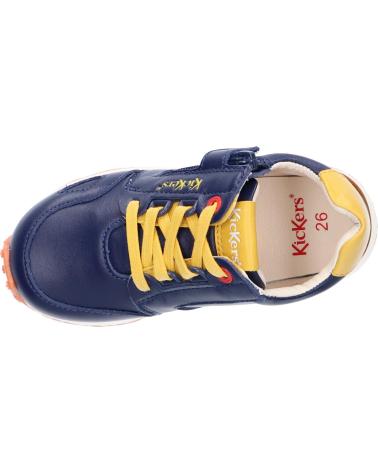 Sportschuhe für Mädchen und Junge KICKERS 829781 DENVER MID 102 MARINE JAUNE