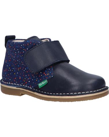Bottines pour Fille et Garçon KICKERS 829900 TYPTOP 10 MARINE FONCE POIS MULTICO