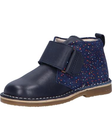 Bottines pour Fille et Garçon KICKERS 829900 TYPTOP 10 MARINE FONCE POIS MULTICO