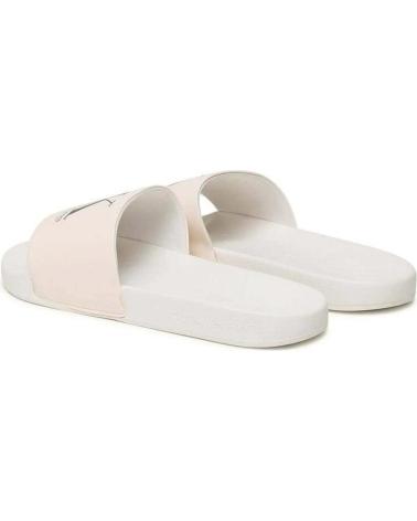 CALVIN KLEIN TONGS JEANS SLIDE OVERSI ANCIENT WHITE BLANC ANCIENT WHITE