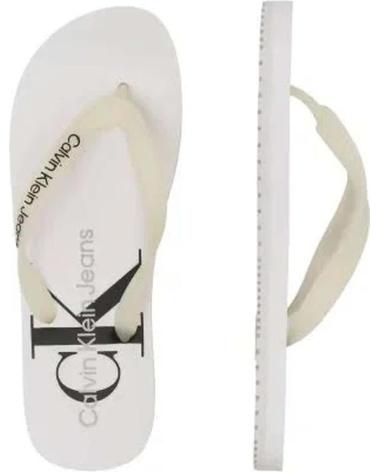 Chanclas de Hombre CALVIN KLEIN CHANCLAS JEANS BEACH SANDAL WHITE
