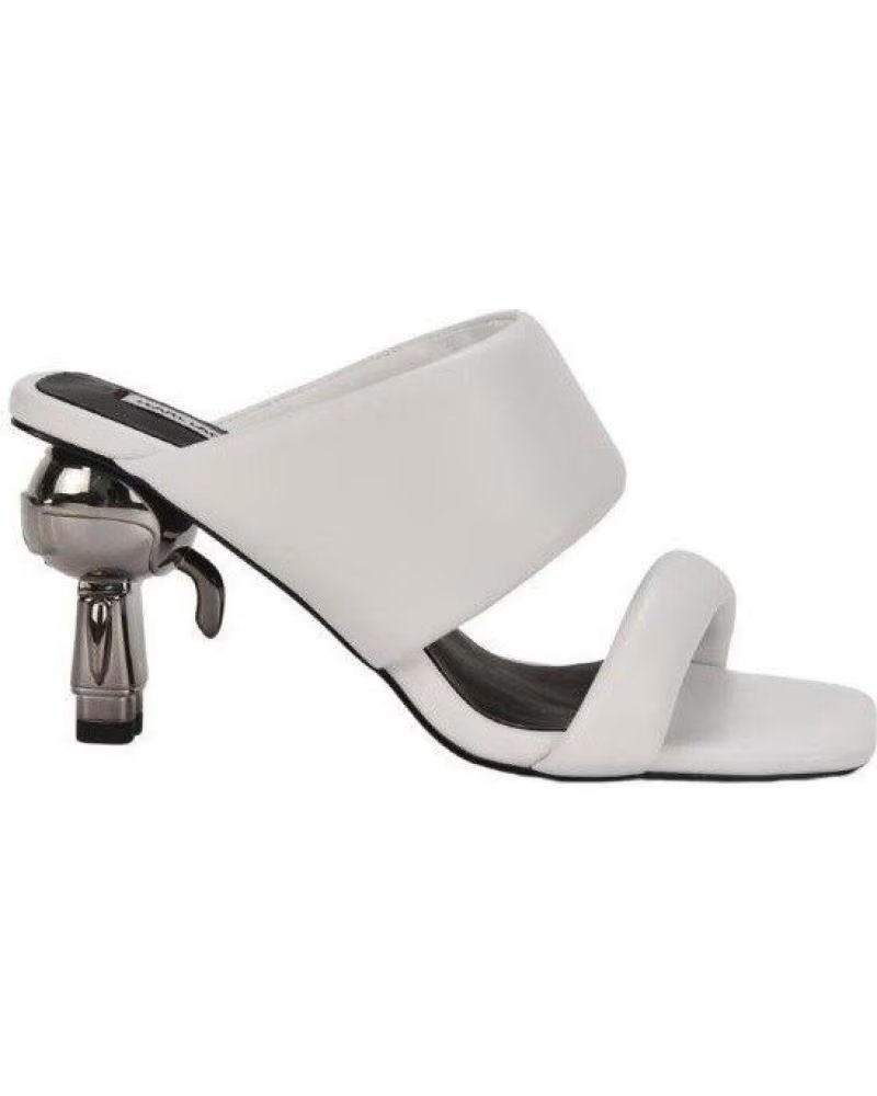 Sandálias de Mulher  KARL LAGERFELD IKON HEEL PADDED 2-STRAP KL39005 BLANCO NEGRO