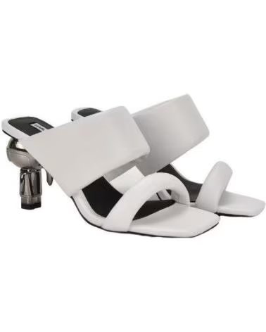 Sandálias de Mulher  KARL LAGERFELD IKON HEEL PADDED 2-STRAP KL39005 BLANCO NEGRO