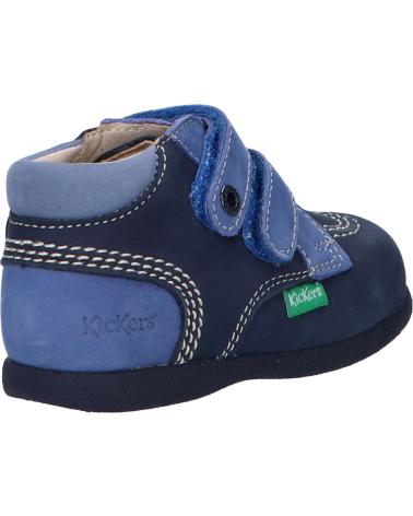 boy Mid boots KICKERS 439475 BABYSCRATCH 103 MARINE BLEU TRICOLORE