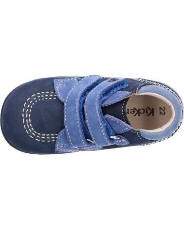 boy Mid boots KICKERS 439475 BABYSCRATCH 103 MARINE BLEU TRICOLORE