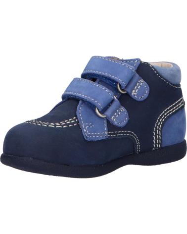 boy Mid boots KICKERS 439475 BABYSCRATCH 103 MARINE BLEU TRICOLORE