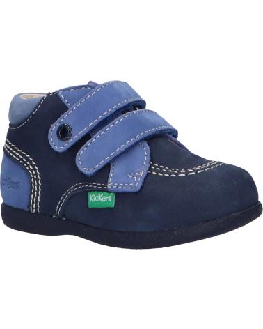 boy Mid boots KICKERS 439475 BABYSCRATCH 103 MARINE BLEU TRICOLORE