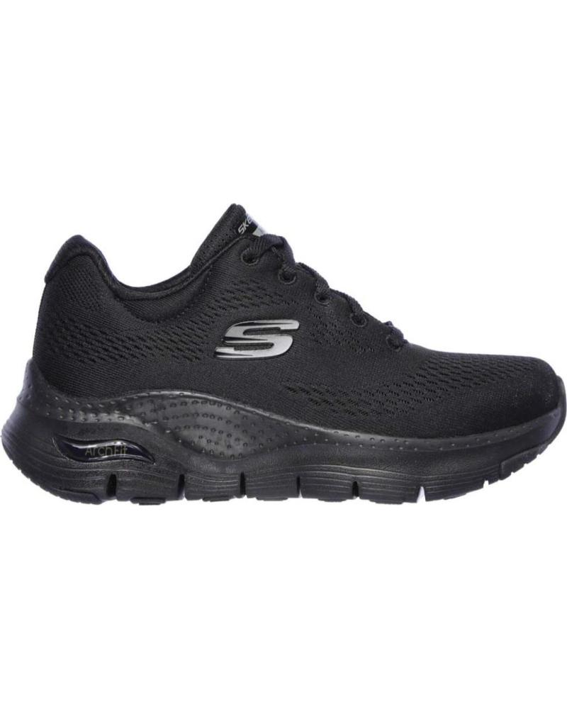 Sportivo-De-Mujer-SKECHERS-ZAPATILLAS-ARCH-FIT-NEGRO