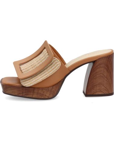 Sandalias de Mujer NOA HARMON ZUECOS CON ADORNO Y PLATAFORMA CUERO