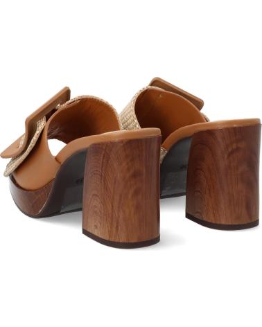 Sandalias de Mujer NOA HARMON ZUECOS CON ADORNO Y PLATAFORMA CUERO