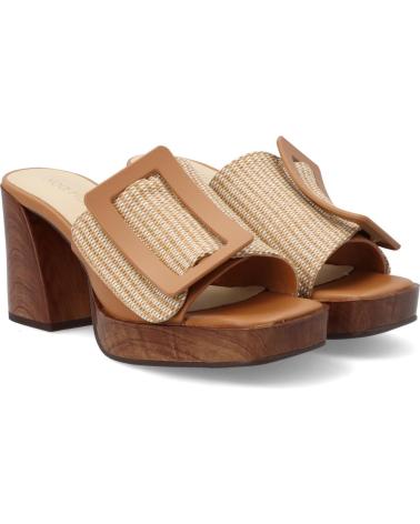 Sandalias de Mujer NOA HARMON ZUECOS CON ADORNO Y PLATAFORMA CUERO