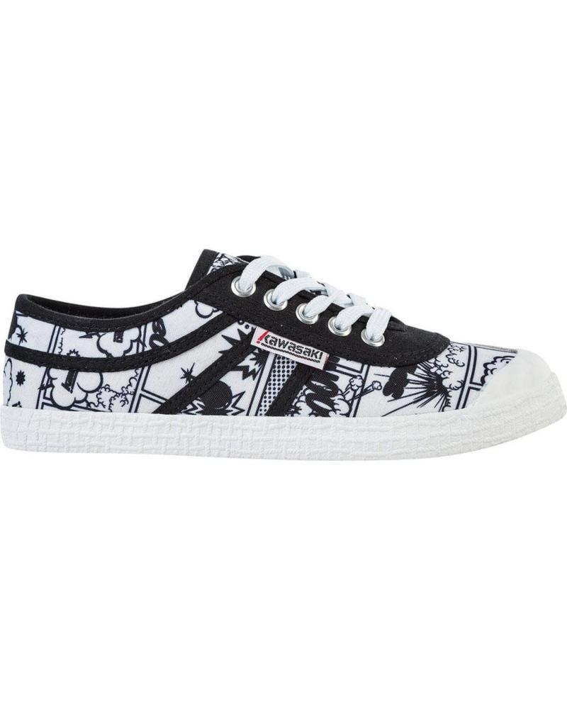 Deportivas de Mujer y Hombre y Niña y Niño KAWASAKI CARTOON CANVAS SHOE K202410 1002 WHITE
