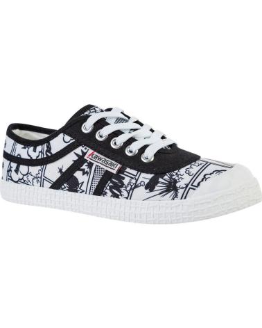 Deportivas de Mujer y Hombre y Niña y Niño KAWASAKI CARTOON CANVAS SHOE K202410 1002 WHITE