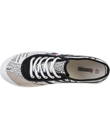 Deportivas de Mujer y Hombre y Niña y Niño KAWASAKI NEWS PAPER CANVAS SHOE K202414 1002 WHITE
