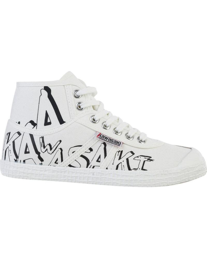 Botines de Mujer y Niña KAWASAKI GRAFFITI CANVAS BOOT K202415 1002 WHITE