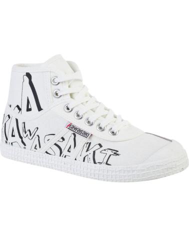 Botines de Mujer y Niña KAWASAKI GRAFFITI CANVAS BOOT K202415 1002 WHITE