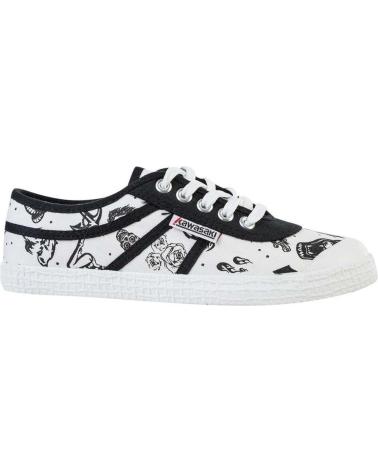Woman and Man Zapatillas deporte KAWASAKI TATTOO CANVAS SHOE K202420 1002 WHITE